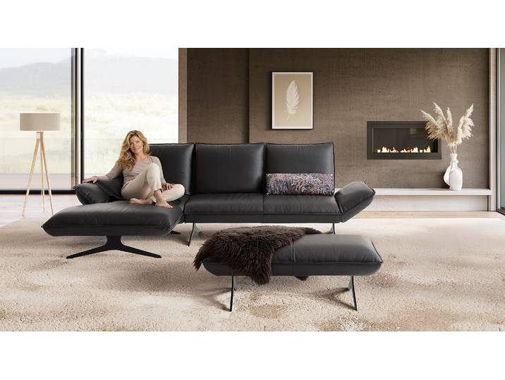 Koinor Ecksofa Prime mit manueller Rückenfunktion in Leder