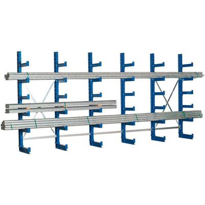 PROREGAL Kragarmregal | Heay-Duty | HxBxT 250x100x80cm| Armlast 500 kg | Einseitig | Komplett