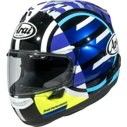 Arai RX-7V Evo Spectre, Integralhelm - Lila/Türkis/Dunkelblau/Gelb - L