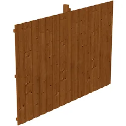 Skan Holz Rückwand für Leimholz Einzel- Carports - Deckelschalung - Größe 2, nussbaum