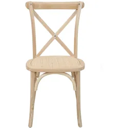 SIT Möbel Stuhl mit Rattan-Sitzfläche | 2er-Set | gepolsterter Sitz | Hevea Holz naturfarben | B 48 x T 52 x H 89 cm | 02410-01 | Serie STUHL