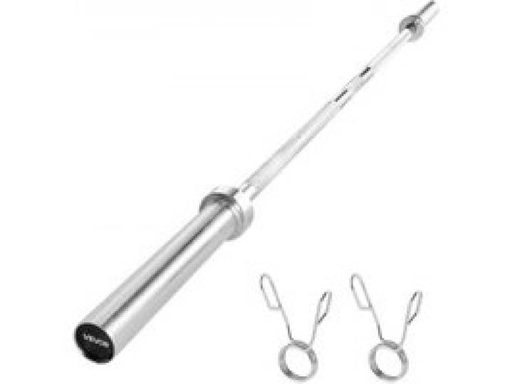 VEVOR Langhantelstange verchromte Zugstange 182 cm mit geriffeltem Griff für Krafttraining Gewichtheben Kniebeugen Kreuzheben Bankdrücken, Hantelstange für 5 cm Hantelscheiben mit 227 kg Tragkraft