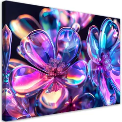 WANDBILD bunte glasblumen blumenstrauß