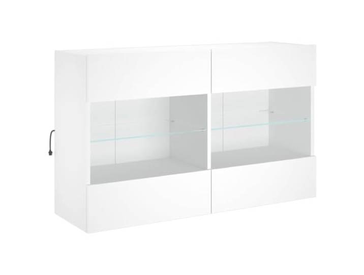 vidaXL TV-Wandschrank mit LED-Leuchten Weiß 98,5x30x60,5 cm