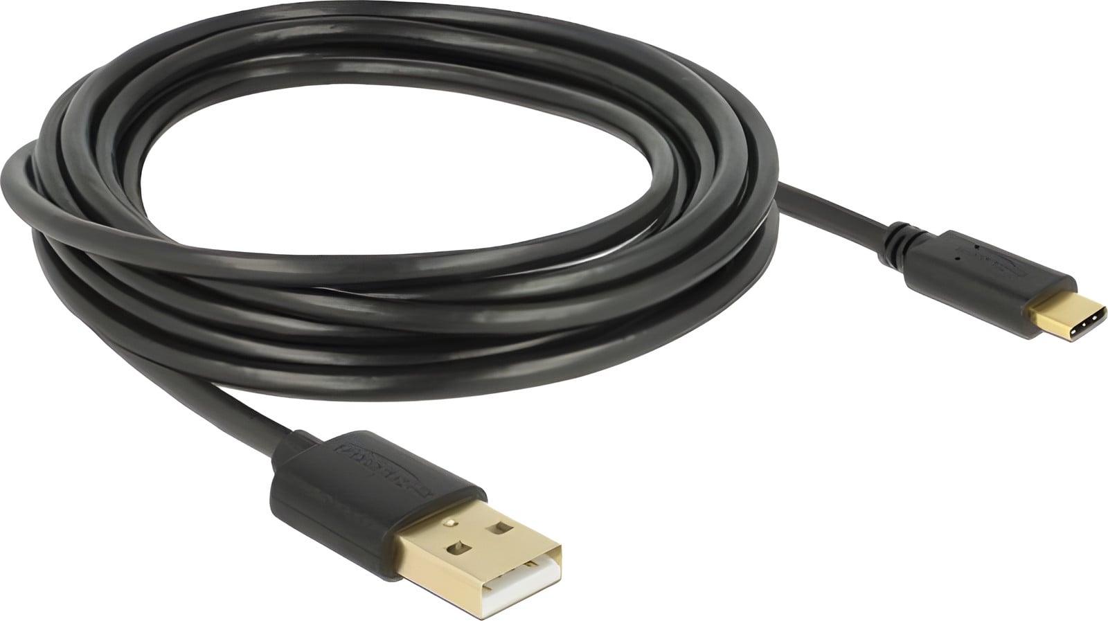 Delock 85209 USB 2.0 A naar USB-C kabel, 3 meter, zwart
