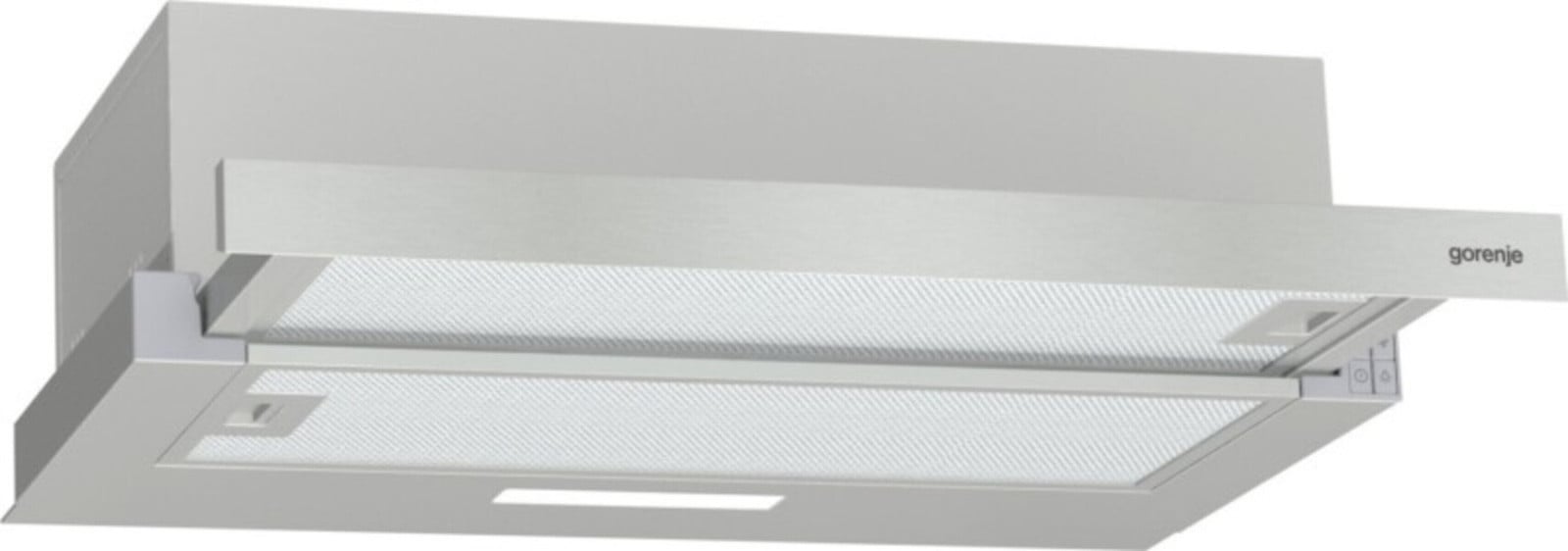Gorenje TH62E3X Inbouw afzuigkap, 60 cm, zilverkleurig, geschikt voor afvoer en recirculatie
