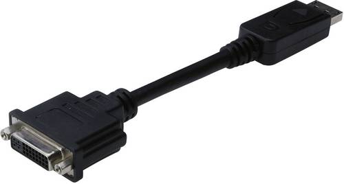 Digitus AK-340409-001-S DisplayPort / DVI Adapter [1x DisplayPort Stecker - 1x DVI-Buchse 24+5pol.] Schwarz 15.00cm