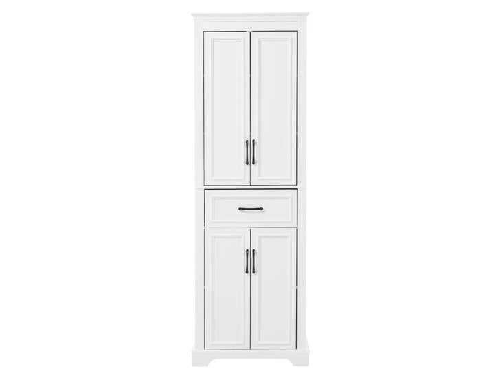 Armoire colonne de rangement blanche multi-usages style classique
