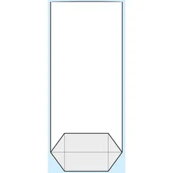 2000 Kreuzbodenbeutel, OPP-Folie 160 x 330 mm, transparent
