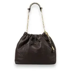 BA&SH für Damen. 2H26CFMB Dunkelbraune June Tote Ledertasche (OSFA), Lässig