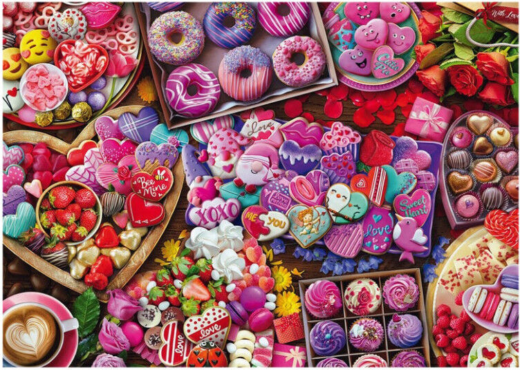 Puzzle Hexagon Edition 592 pcs Gourmandises préférées - Schmidt