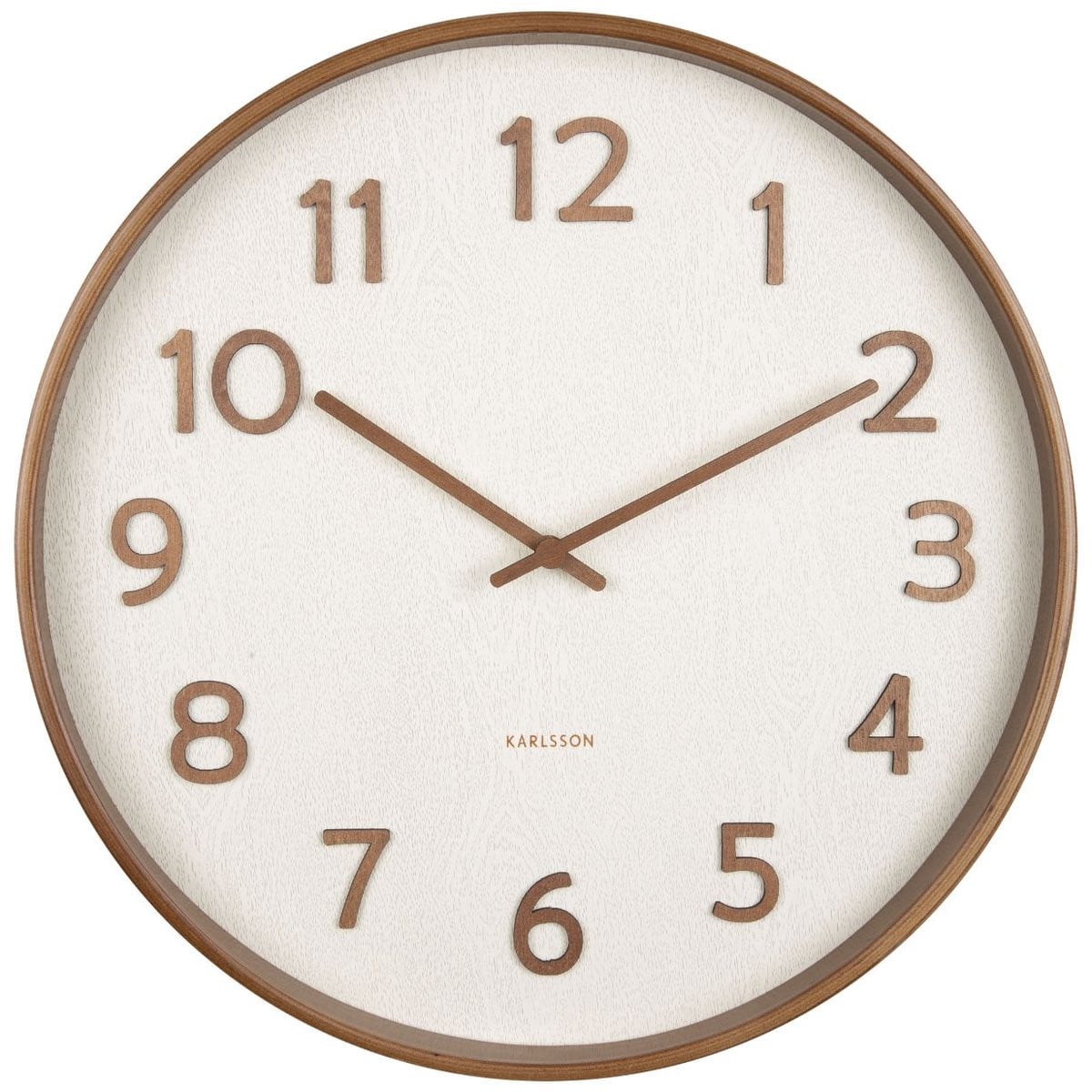 Karlsson Wandklok Pure - Wit - Ø40 cm - Modern Wandklok