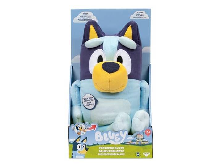 BlueY - Pluche dier met geluidseffecten, functioneel pluche, interactief pluche dier, sprekend pluche dier, pluche dier (33 cm)