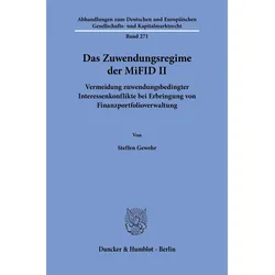 Das Zuwendungsregime der MiFID II, Fachbücher von Steffen Gewehr