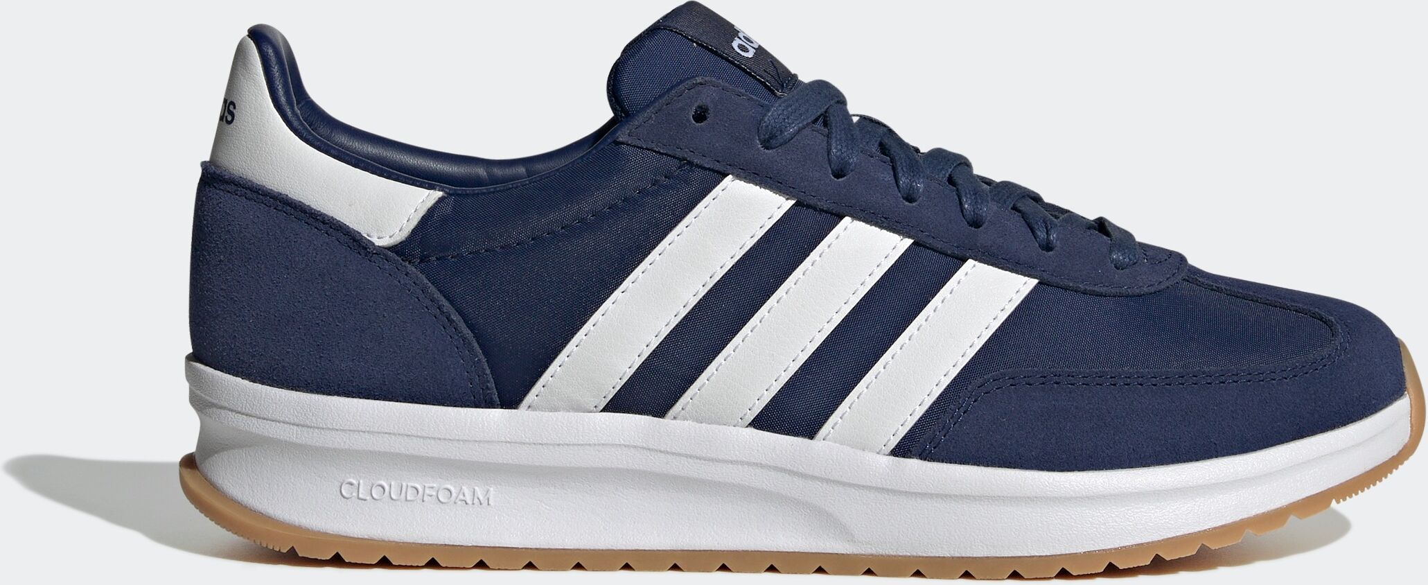 Sneaker ADIDAS SPORTSWEAR "RUN 70S 2.0", Herren, Gr. 44, blau (dunkelblau, cloud weiß, cloud weiß), Leder, Textil, Schuhe Sneaker, inspiriert vom Design des adidas SL72 dunkelblau, cloud weiß, cloud weiß 44