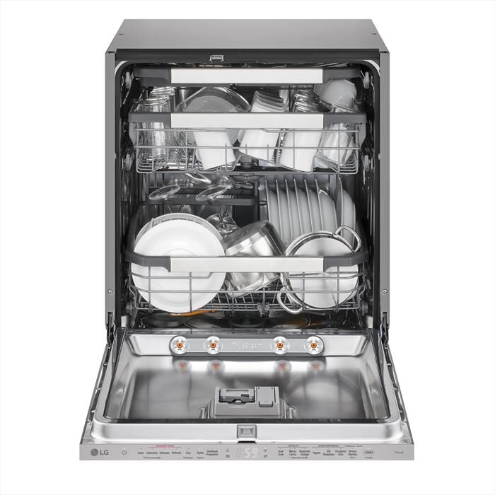 LG Lavastoviglie Quadwash Db476txsw Classe A 14 Coper-noble Steel