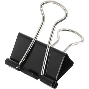 Böttcher-AG Foldbackklammern 19mm, schwarz, aus Metall, 100 Stück