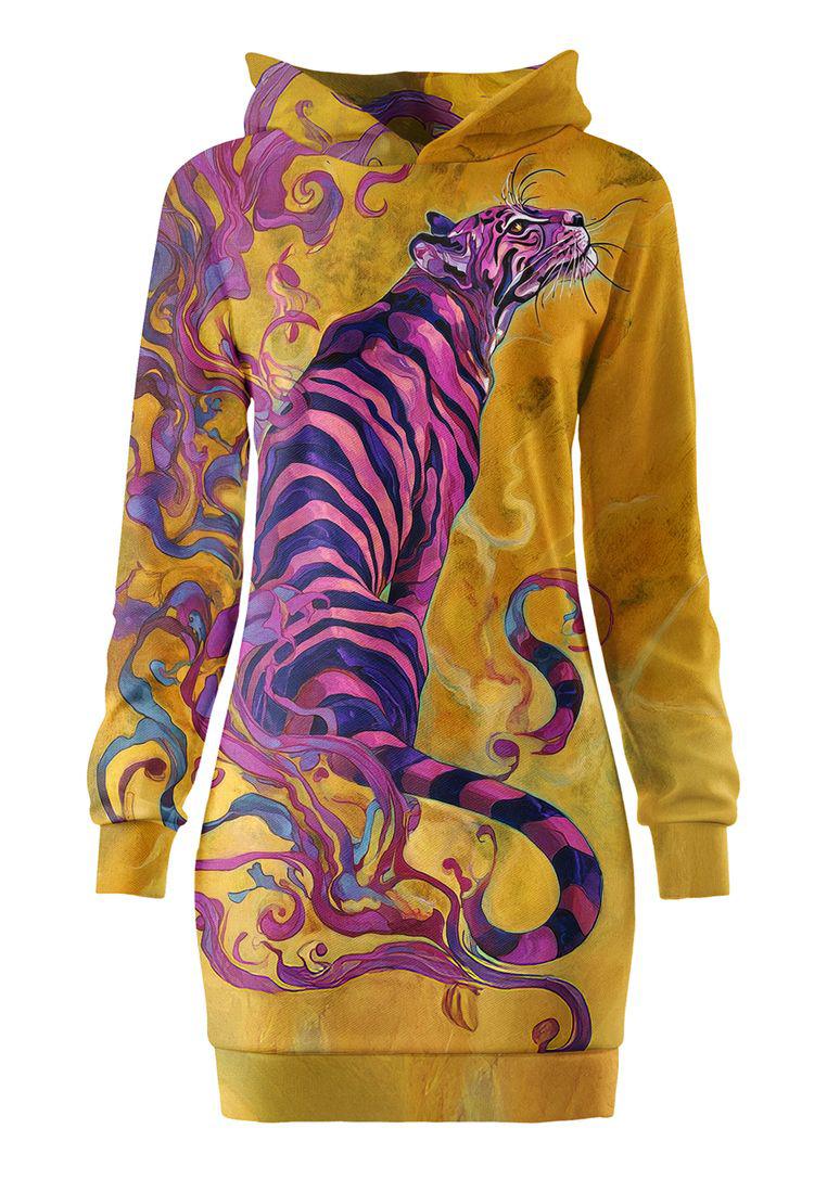 "Whisper of the Tiger" Oversize hoodiejurk