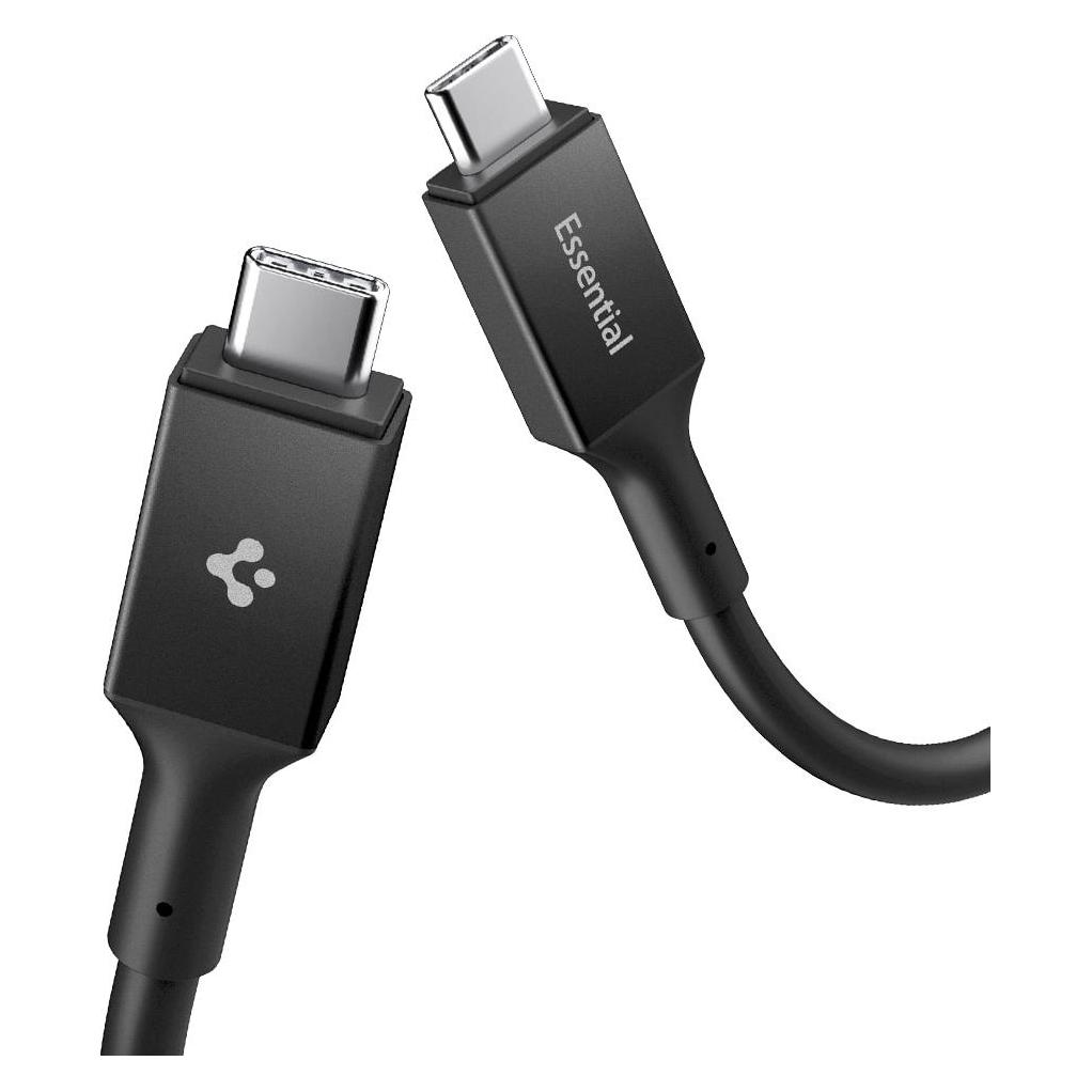 Swissten Spigen ACA09460 Essential USB-C auf USB-C 100W Kabel 2m schwarz / USB 3.2 Gen1 (2 m, USB 3.2 Gen 1, 100 W) (ACA09460)