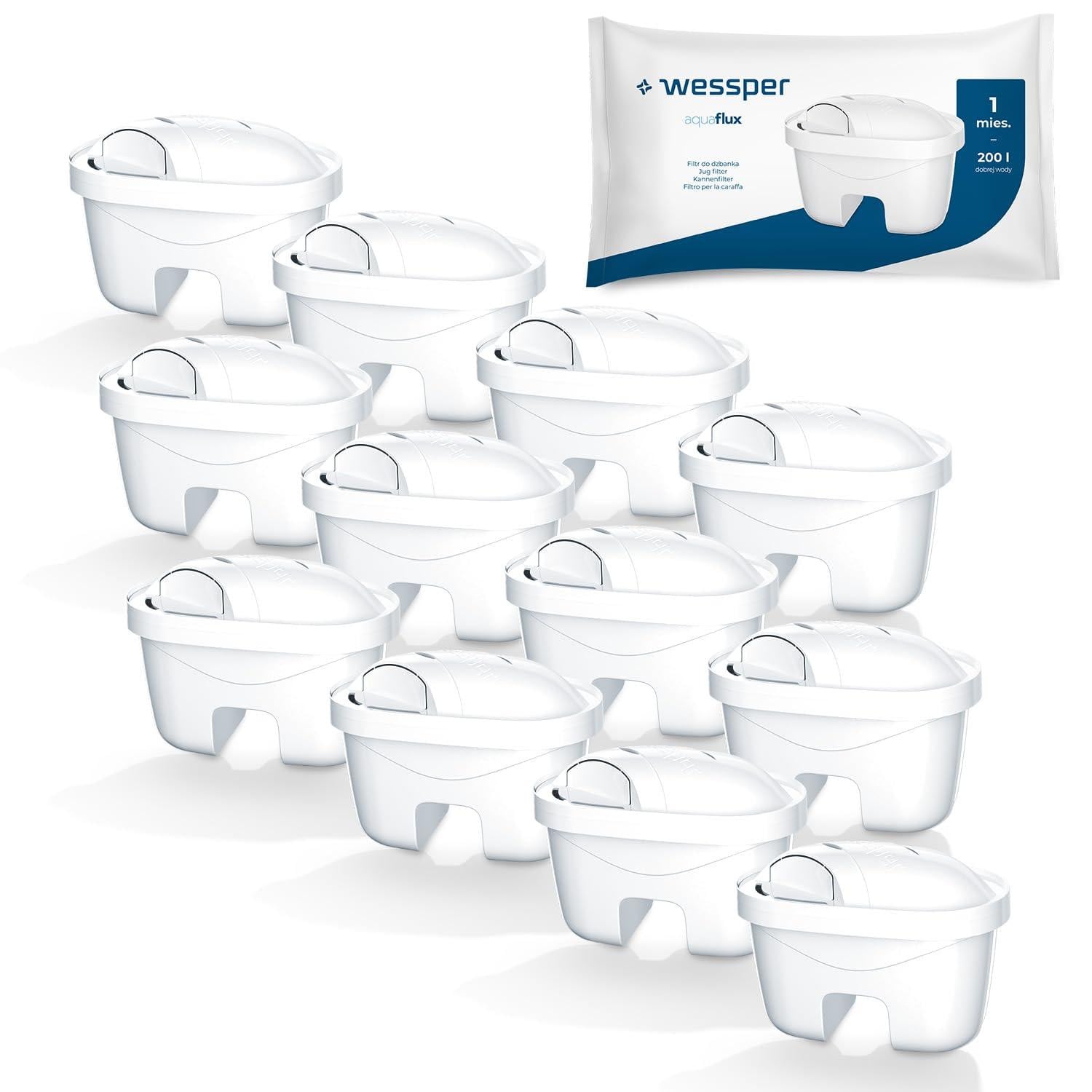 Dripio Waterfilterpatronen 12 stuks vervanging voor BRITA Maxtra+ en Philips