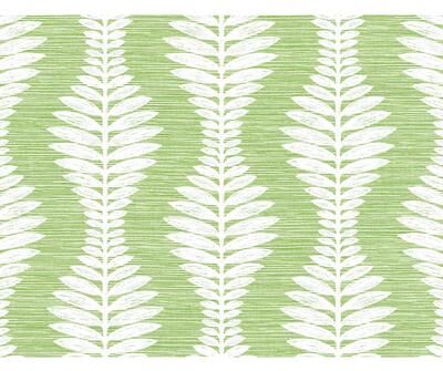 Lillian August Carina Leaf Ogee Embossed Vinyl Unpasted Wallpaper