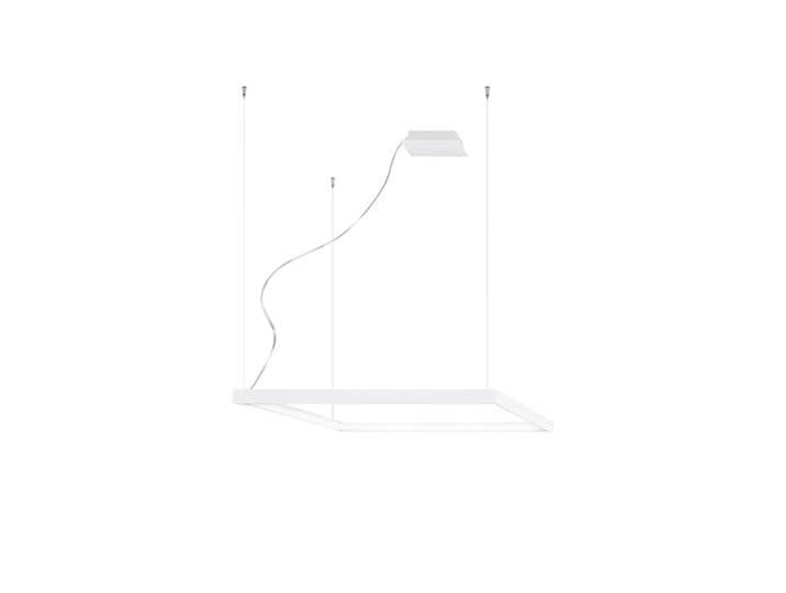 Lustre aluminium blanc h 150 cm