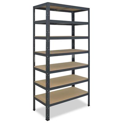 shelfplaza HOME 230x80x50 cm Schwerlastregal in anthrazit mit 7 Böden und 125 kg Traglast pro Boden