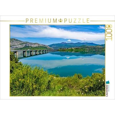 CALVENDO Puzzle Die Brücke von Riaño über den Riaño-Stausee | 1000 Teile Lege-Größe 64 × 48 cm Foto-Puzzle für glückliche Stunden, von , Calvendo