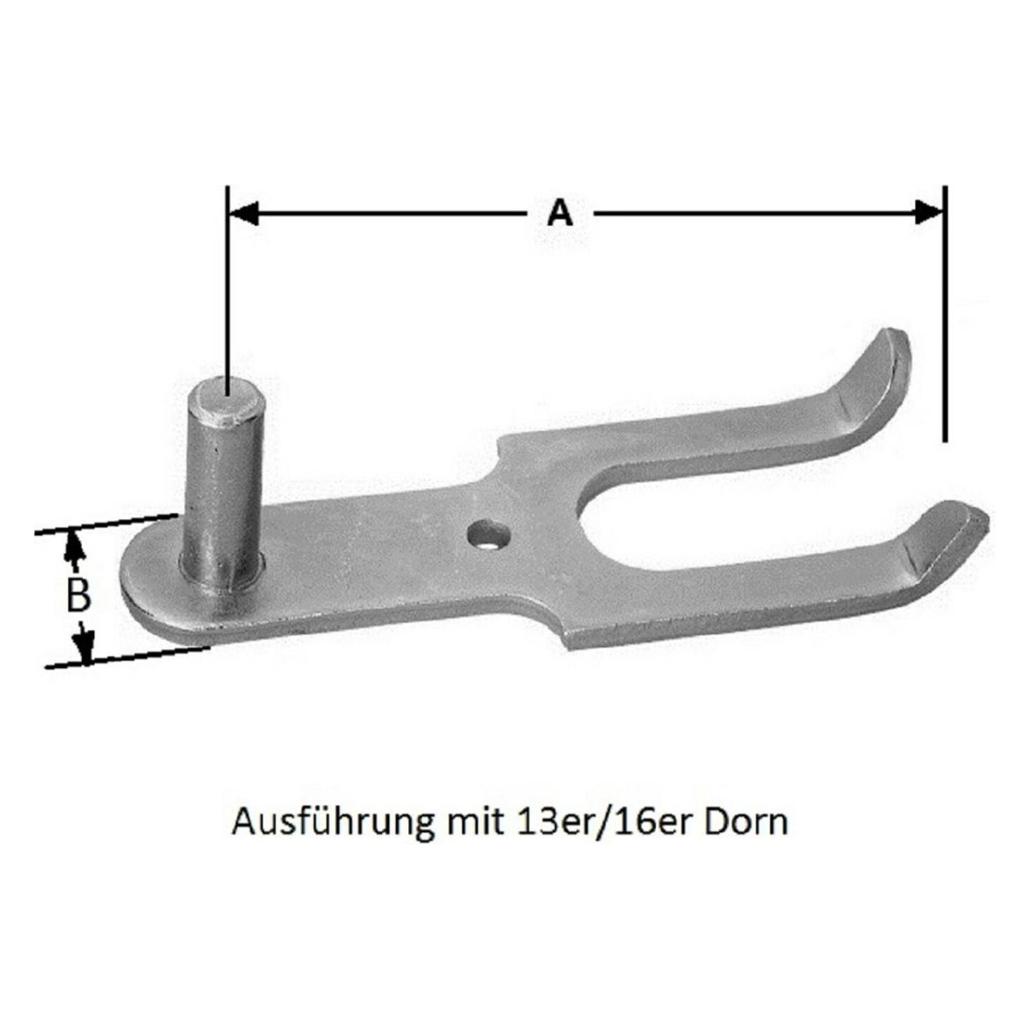 Magni Einmauer-Haken 1/2Stein D16mm hell verz. (229606)