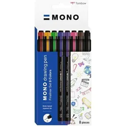 Tombow Fineliner-Set »MONO« 0,35 mm 8 Stück gelb