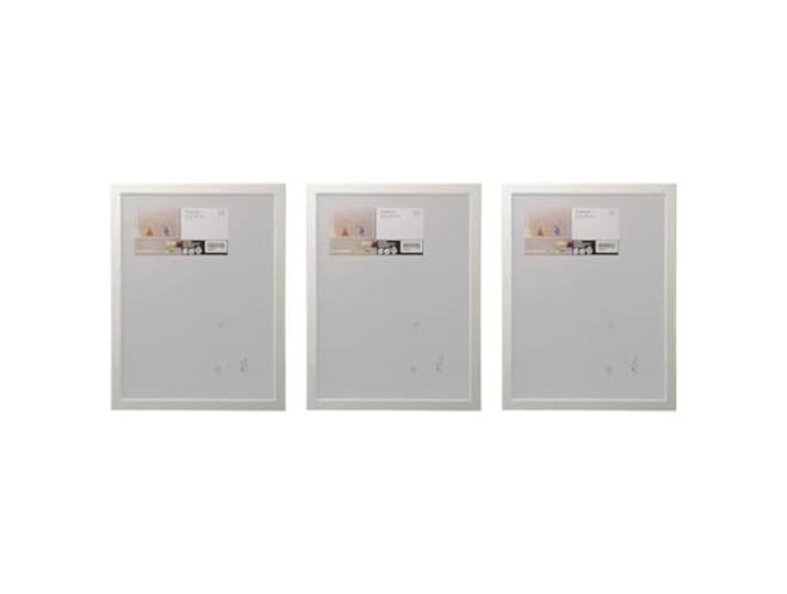 Ikea Fiskbo Lot de 3 cadres en plastique et panneaux de fibres\, 30 x 40 cm\, blanc
