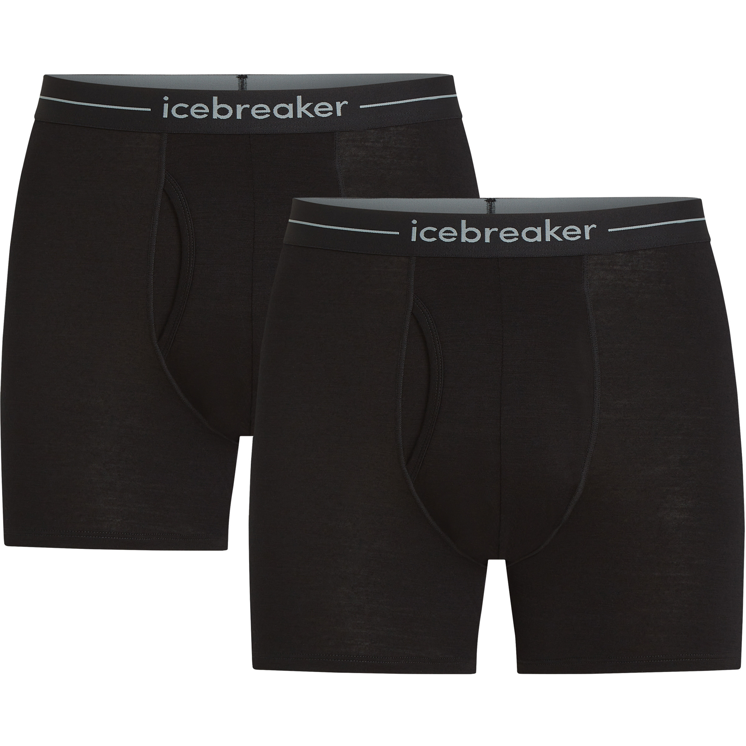 Icebreaker Merino 150 Anatomica wFly 2er Pack Boxer Herren Kurze Unterhose schwarz Größe S Elastisch Merinowolle