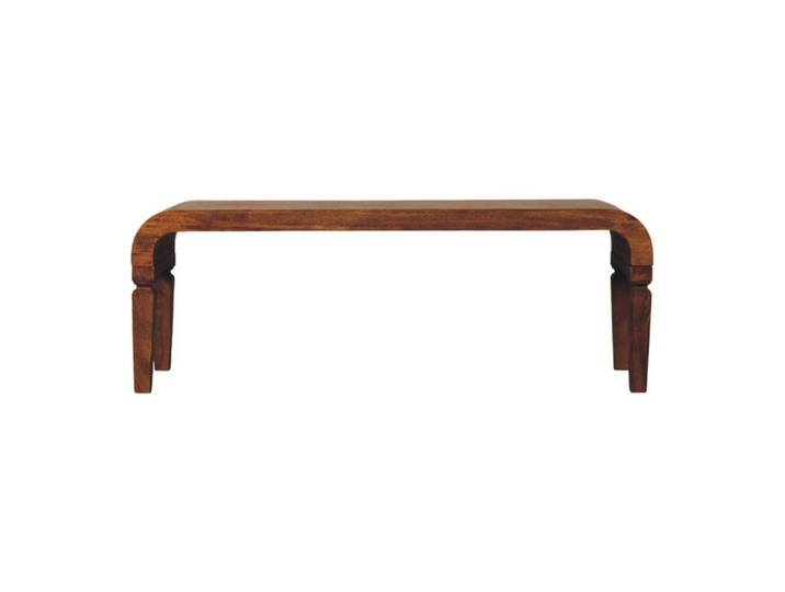 Artisan Furniture Couchtisch mit Amber-Eichen-Finish, abgerundete Beine, braun, Braun, Holz, Echtholz,Mangoholz, Rechteckig, 120x43x35 cm, Wohnzimmer, Wohnzimmertische, Couchtische