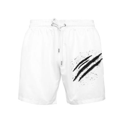 Badehose PLEIN SPORT "Badehose", Herren, Gr. S, US-Größen, schwarz-weiß (0102, weiß, schwarz), Obermaterial: 100% Polyester, Badehosen Badehose