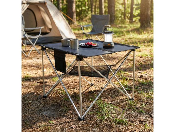 Solar-Campingtisch, faltbar, 60W, 2 xUSB-A, 1x USB-C, 80,5 x 66,0 cm