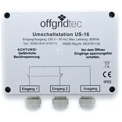 Umschaltstation für Netzvorrangschaltung US-16 230V 16A 3600W