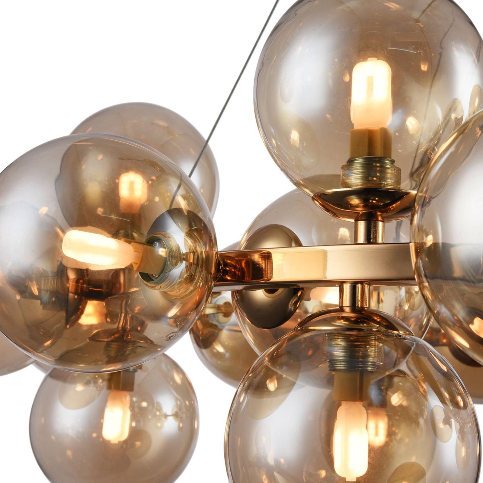 Maytoni Glass Pendant Light Dallas, dimmable, Brass / gold, Living / Dining Room, Glass, Design, Ceiling Light