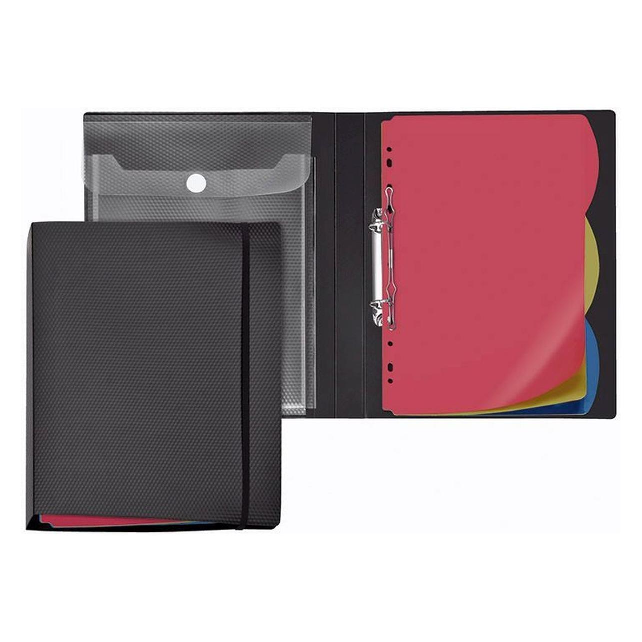 Veloflex Ringbuch Diamond Verwendung für Papierformat: DIN A4 Werkstoff: Polypropylen Farbe: schwarz (A4) (1142480)