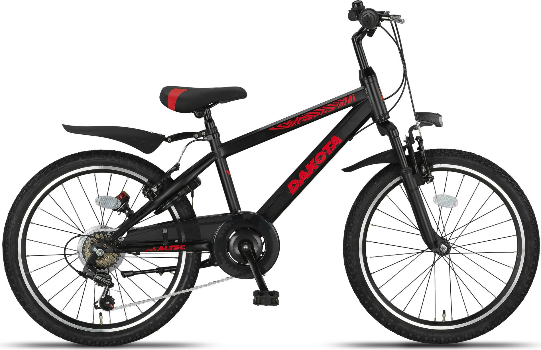 MTB Jungen Fahrrad Dakota 22 Zoll, 7 Gang schwarz-rot