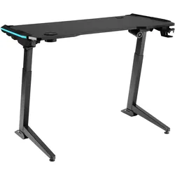 TecTake GmbH tectake Schreibtisch Hemingway höhenverstellbar 130x 67,2x 72-121cm  Schwarz