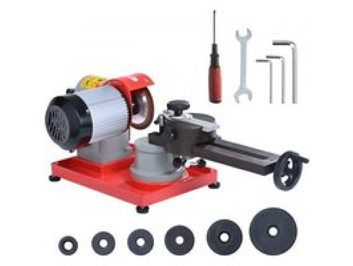 VEVOR Affuteuse de Lame de Scie Circulaire 370 W Affûteuse d'Angle Rotative de Lames 3600 tr/min avec 6 Centrages de Scie Meule 125 mm Accessoires Divers Affûtage pour Lames de Scie à Pointe Carbure