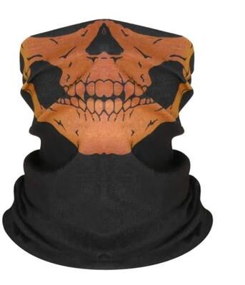 Uplifted Goods Breathable Cycling Face Cover Mask Lightweight Summer Bandana orange