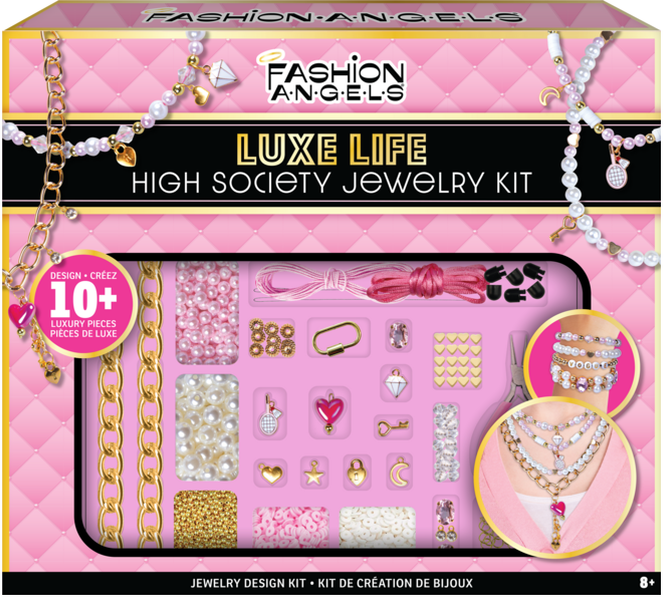 Fashion Angels Luxe Life High Society Jewellery Kit for Kids - Create 10+ Personalised Accessories
