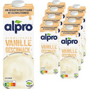 alpro Sojadrink Vanille, je 1 Liter, 8 Stück