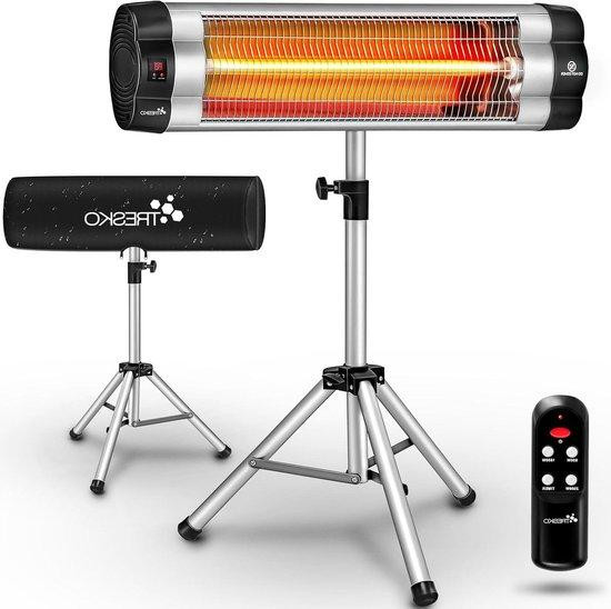 Tresko Infrarood warmtestraler terrasverwarmer 2500 W grijs