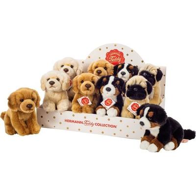 Hund sitzend 4-fach sort. 15 cm