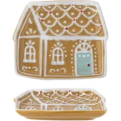 Bloomingville Ginnie Teller, Lebkuchenhäuschen, L15,5xH2xB14 cm