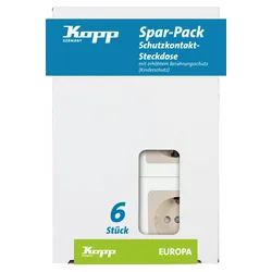 Kopp Schutzkontakt- Steckdose EUROPA creme-weiß PROFI-PACK