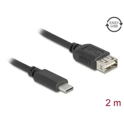 DELOCK USB 2.0 Kabel USB Type-C St zu USB Typ-A Buchse 2 m