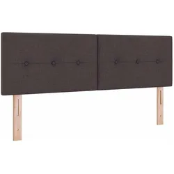 vidaXL, Boxspringbett, Boxspringbett mit Matratze Dunkelbraun 140 x 190 cm Stoff (140 x 190 cm)
